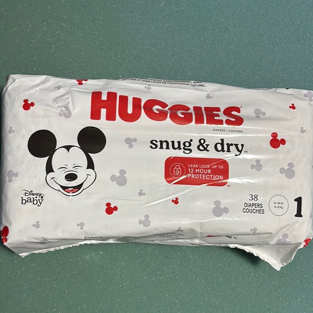 Huggies Snug & Dry Diapers Size 1